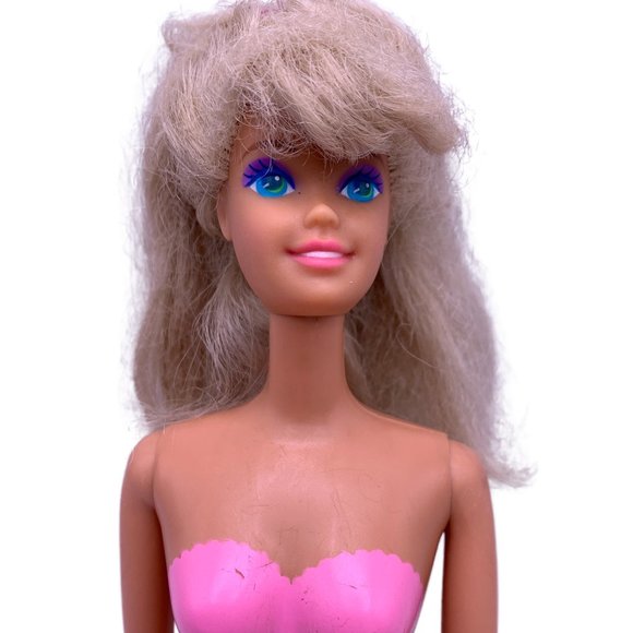 Barbie Other - Vintage 1991 Snap And Play Barbie Doll Blonde Hair Blue Eyes Swivel Waist Nude